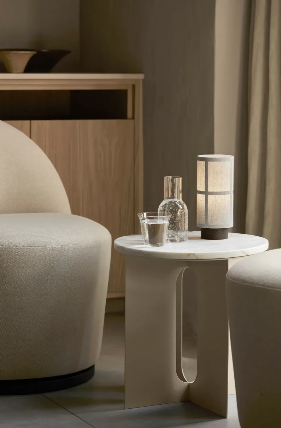 Portable Lighting|Desk & Table Lamps^Audo Copenhagen Hashira table lamp portable, Raw Beige