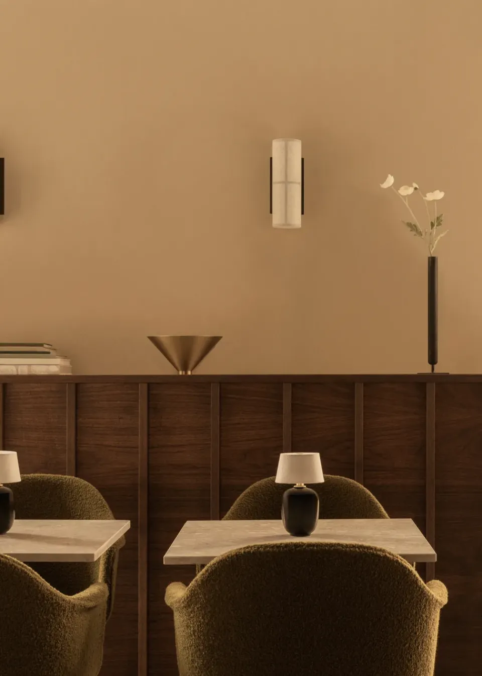 New Audo Copenhagen Hashira wall lamp Ø10 cm, Raw White