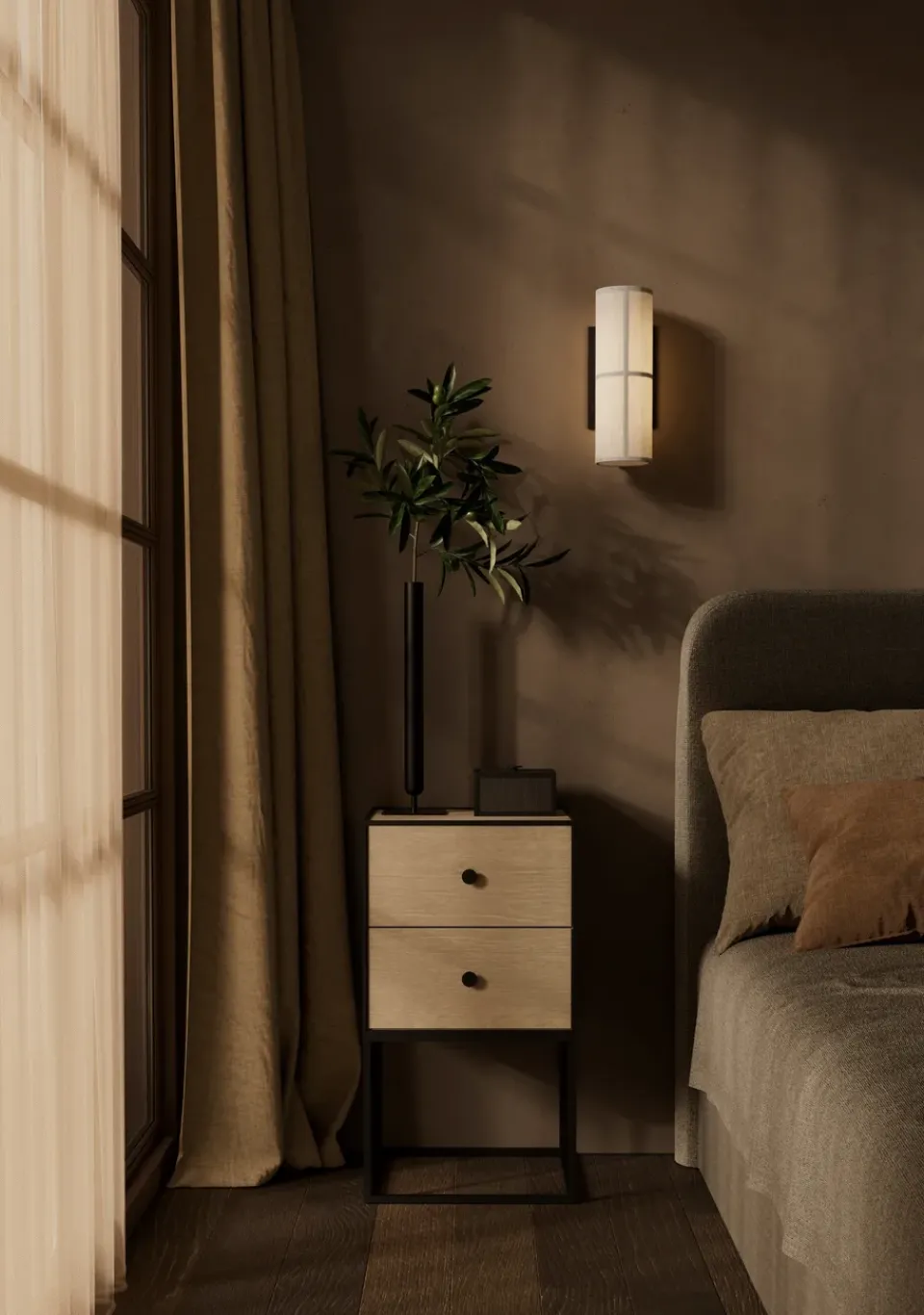 New Audo Copenhagen Hashira wall lamp Ø10 cm, Raw White