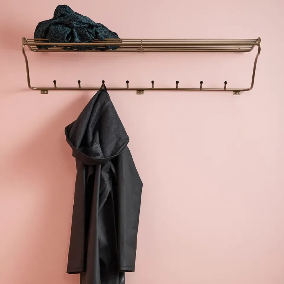 Online Maze Hat Rack L, brass Gold-coloured