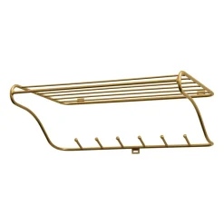 Outlet Maze Hat rack shelf, brass Gold-coloured