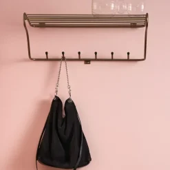 Outlet Maze Hat rack shelf, brass Gold-coloured