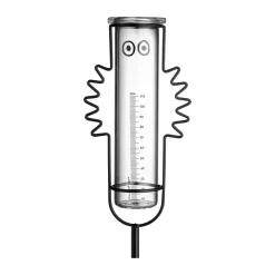 Garden Details & Accessories^Muurla Hattifattener rain gauge, Black BlackTransparent