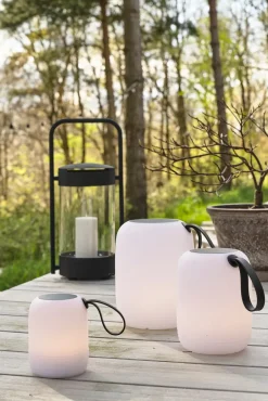 Solar Cell Lamps|Solar Cell Lamps^Villa Collection Hav lounge lamp with solar cells Ø12.5 cm, White-black WhiteBlack