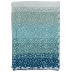 Hot Klippan Yllefabrik Havanna baby blanket 90x130 cm, aqua multi Blue