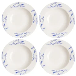 Deep Plates^Scandi Living Havspil deep plate 23 cm 4-pack, -white Blue