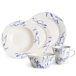Deep Plates^Scandi Living Havspil deep plate 23 cm 4-pack, -white Blue