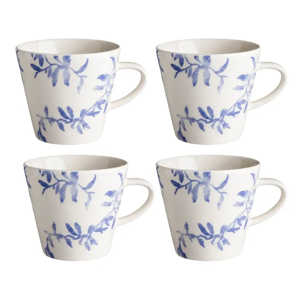 Outlet Scandi Living Havspil mug 30 cl 4-pack, blue-white BlueWhite