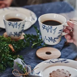 Outlet Scandi Living Havspil mug 30 cl 4-pack, blue-white BlueWhite