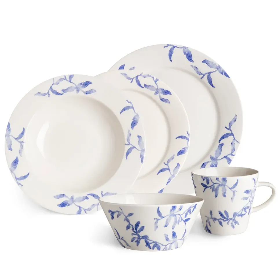 Discount Scandi Living Havspil plate 28 cm 4-pack, -white Blue