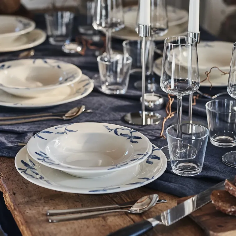 Discount Scandi Living Havspil plate 28 cm 4-pack, -white Blue