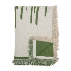 Cotton Blankets & Throws^Bloomingville Haxby throw 130x160 cm, Green