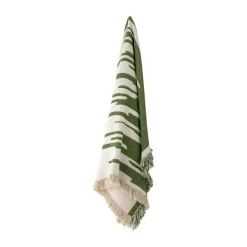Cotton Blankets & Throws^Bloomingville Haxby throw 130x160 cm, Green