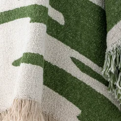 Cotton Blankets & Throws^Bloomingville Haxby throw 130x160 cm, Green