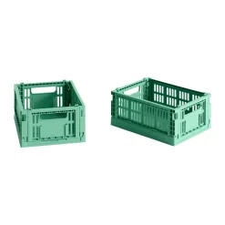 Storage Baskets^HAY Colour Crate Mini 2-pack 13x17 cm, Dark mint Green