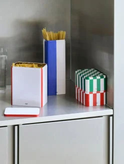 Boxes & Jars^HAY Tin Container medium, Black-off white BlackWhite