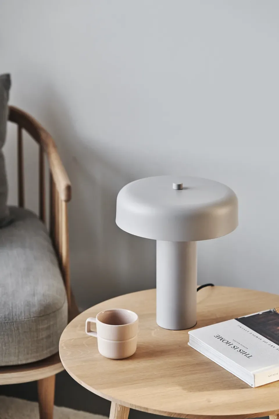 Discount Scandi Living Haze table lamp 32 cm, Grey