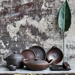 Salad Bowls|Serving Bowls^MUUBS Hazel bowl with handle L, Brown