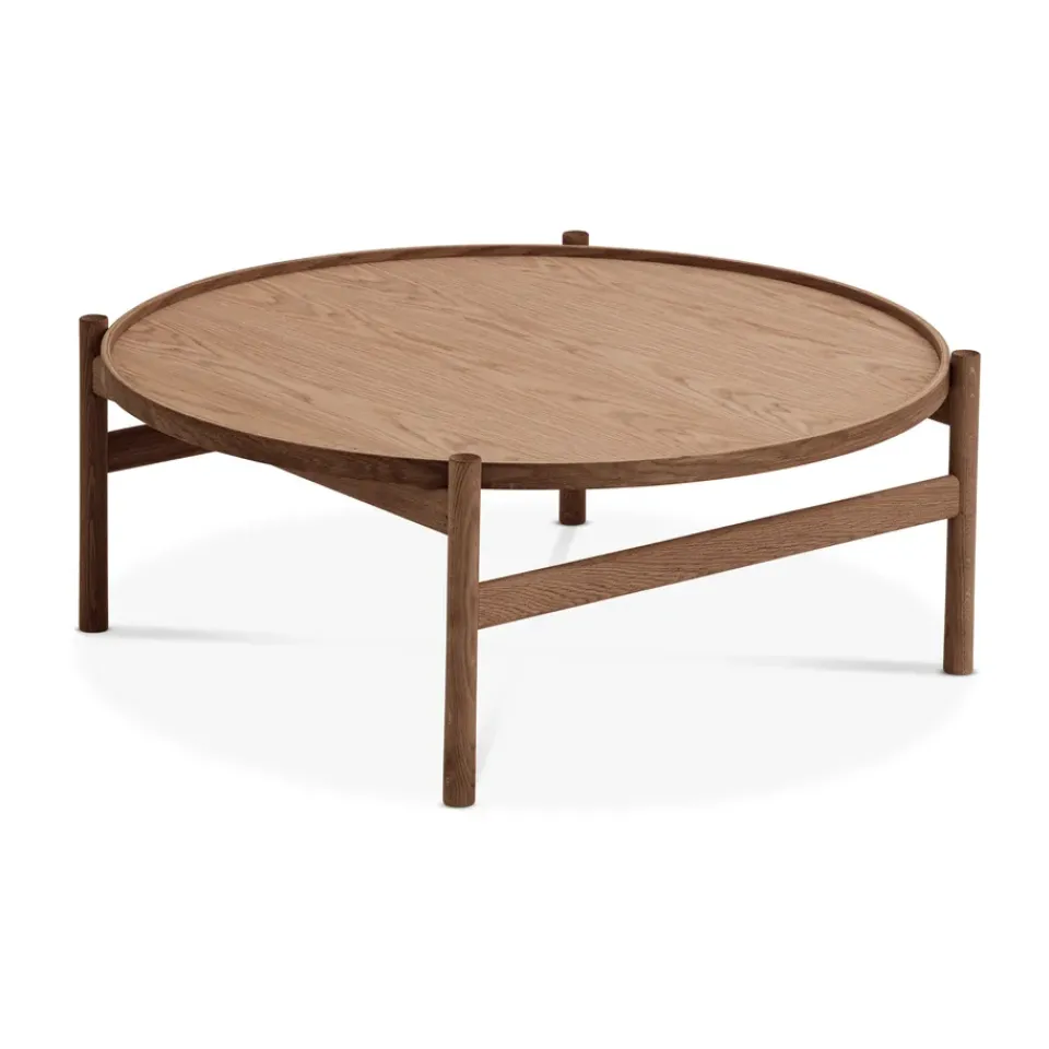 New Brdr. Krüger HB coffee table Ø100 cm, Smoke oiled oak Brown