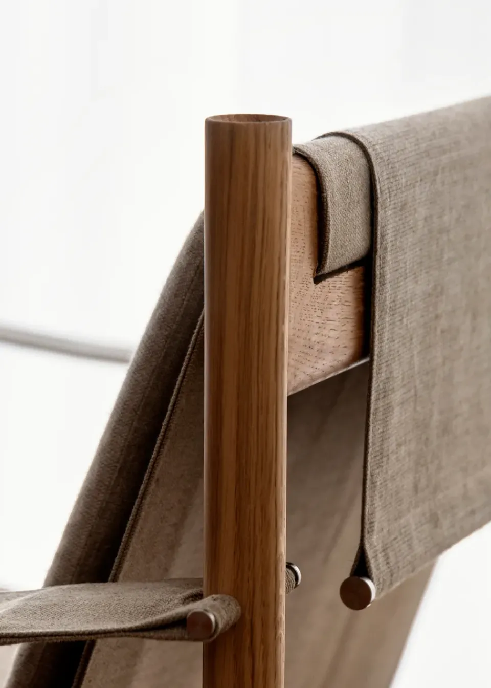 Armchairs & Footstools^Brdr. Krüger HB lounge chair, Smoke oiled oak-canvase nature BrownBeige