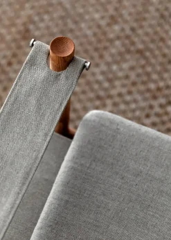 Armchairs & Footstools^Brdr. Krüger HB lounge chair, Smoke oiled oak-canvase nature BrownBeige