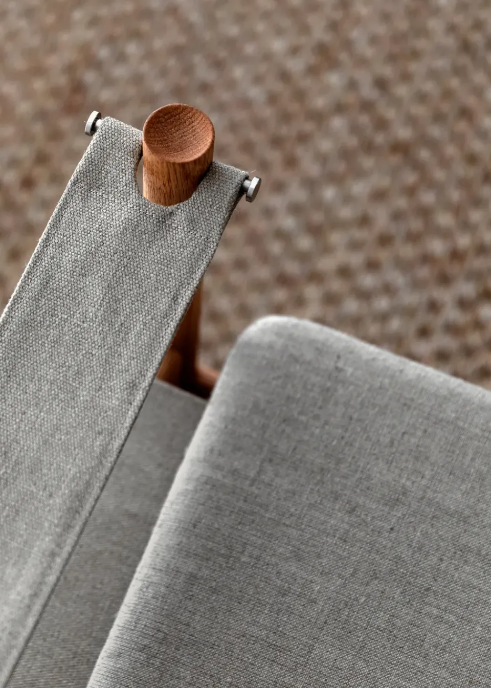 Armchairs & Footstools^Brdr. Krüger HB lounge chair, Smoke oiled oak-canvase nature BrownBeige