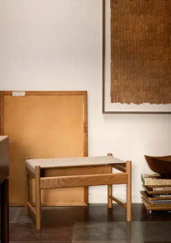 Sale Brdr. Krüger HB stool, Oiled oak-canvase BrownBeige