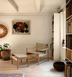 Sale Brdr. Krüger HB stool, Oiled oak-canvase BrownBeige
