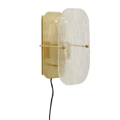 Reading Lamps|Wall Lights^Hübsch wall lamp 20x30 cm, Metal-glass-brass Silver-coloured