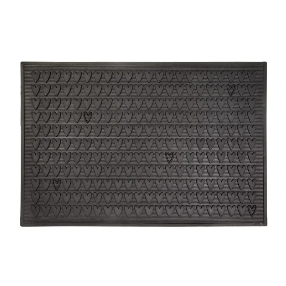 Door Mats^Dixie Heart door mat, 90x60 cm Black