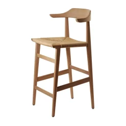 Bar Stools^Gärsnäs Hedda bar stool, Oak natural monocoating-paper cord natural Beige