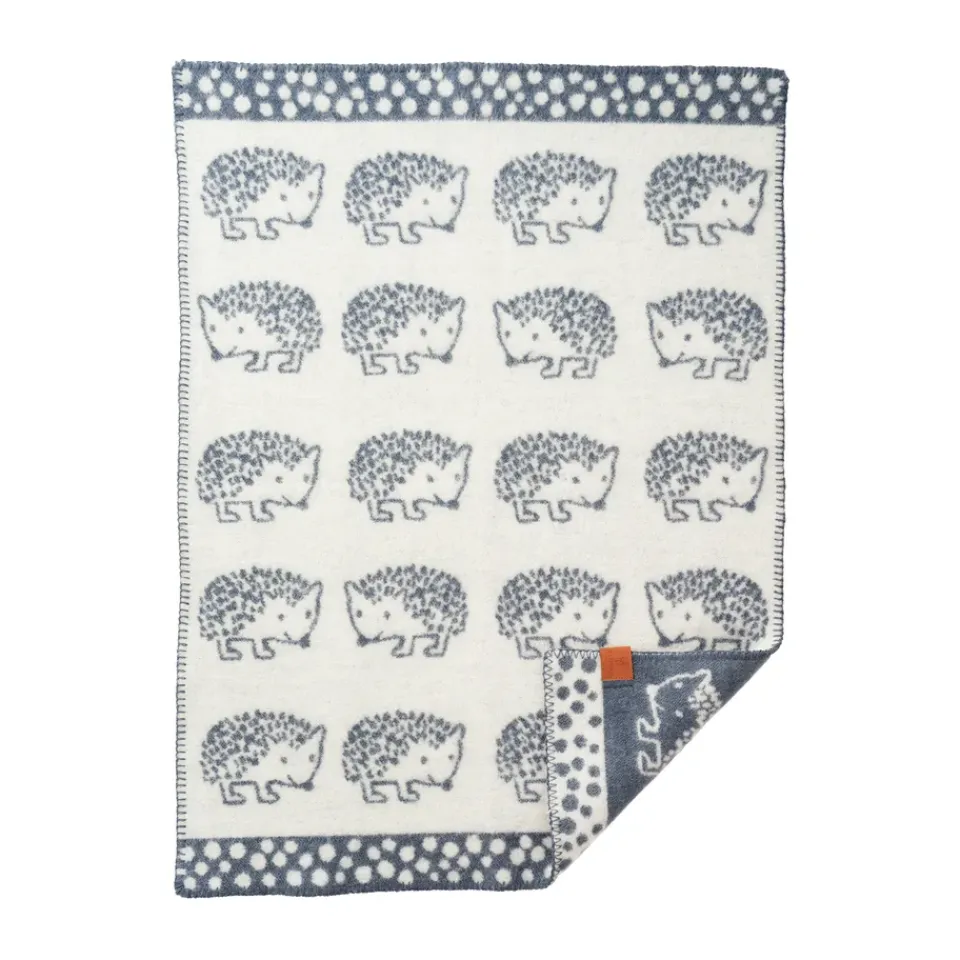 Baby Blankets^Klippan Yllefabrik Hedgehog baby blanket 65x90 cm, Blue