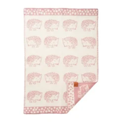 Baby Blankets^Klippan Yllefabrik Hedgehog baby blanket 65x90 cm, Pink