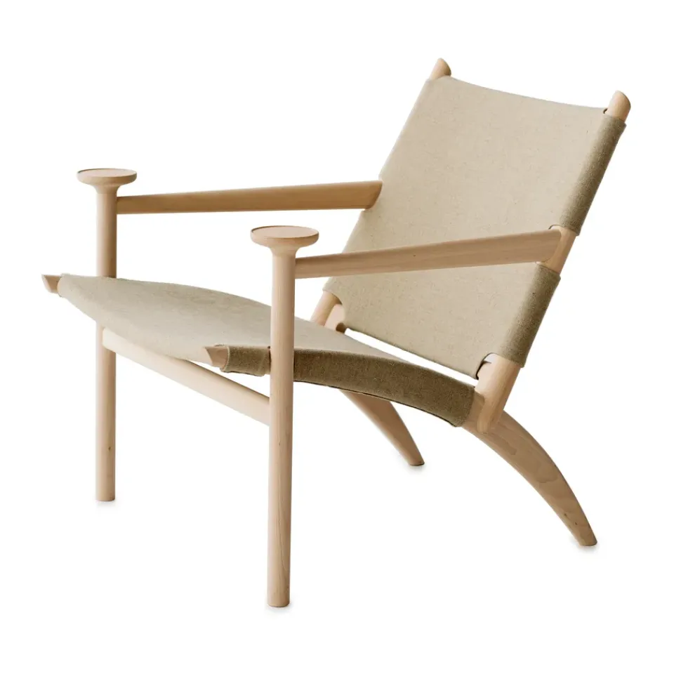 Armchairs & Footstools^Gärsnäs Hedwig armchair, Beech-white-cloth canvas Grey
