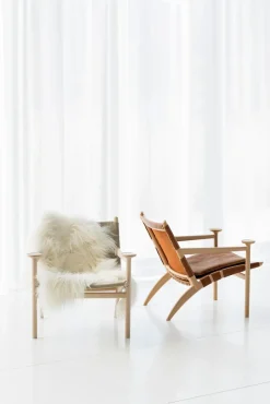 Armchairs & Footstools^Gärsnäs Hedwig armchair, Beech-white-cloth canvas Grey