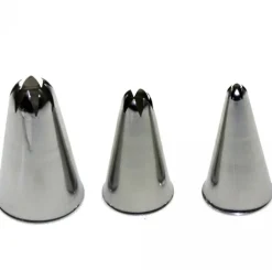 More Baking Accessories^Heirol decoration kit 3-pieces, Closed stars Silver-coloured