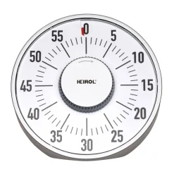 Thermometers & Timers^Heirol large magnetic timer, White-stainless steel WhiteSilver-coloured