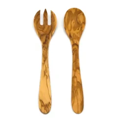 Salad Servers^Heirol salad cutlery olive wood 2-pieces, 30 cm Brown