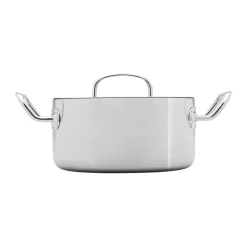 Cooking Pots & Casserole Dishes^Heirol Steely Classic Triply pot with lid 3 liters, Stainless steel Silver-coloured