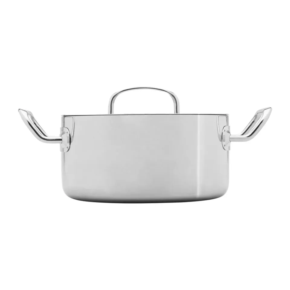 Cooking Pots & Casserole Dishes^Heirol Steely Classic Triply pot with lid 3 liters, Stainless steel Silver-coloured