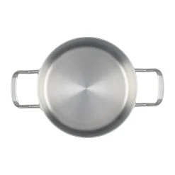 Cooking Pots & Casserole Dishes^Heirol Steely Classic Triply pot with lid 3 liters, Stainless steel Silver-coloured