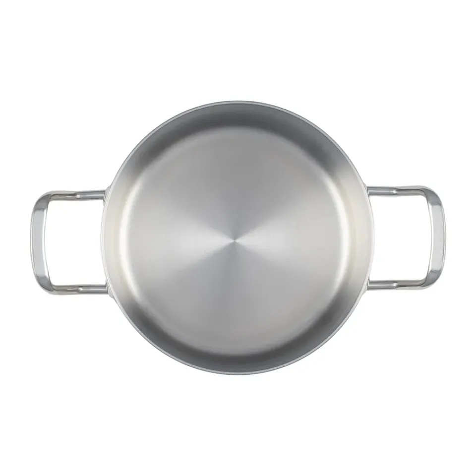 Cooking Pots & Casserole Dishes^Heirol Steely Classic Triply pot with lid 3 liters, Stainless steel Silver-coloured