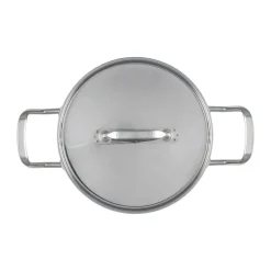 Cooking Pots & Casserole Dishes^Heirol Steely Classic Triply pot with lid 3 liters, Stainless steel Silver-coloured