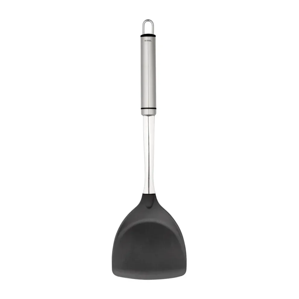 Sale Heirol Steely extra wide spatula, Black-stainless steel BlackSilver-coloured