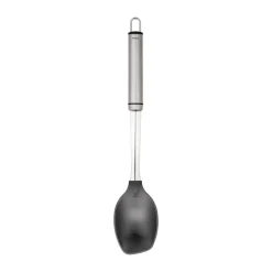 Clearance Heirol Steely serving spoon nylon head, Black-stainless steel BlackSilver-coloured