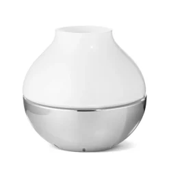 Tea Light Holders, Lanterns & Candle Dishes^Georg Jensen Henning Koppel hurricane candle holder, Ø 19.2 cm Silver-colouredWhite