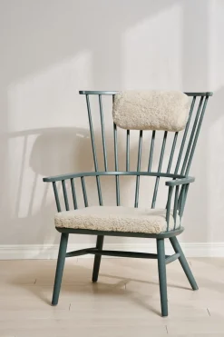 Armchairs & Footstools^Stolab Henriette armchair, Fog 22 BlueWhite