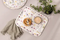 Coasters^Åry Home Herbarium coaster Ø11 cm 4-pack, Off-white Multi