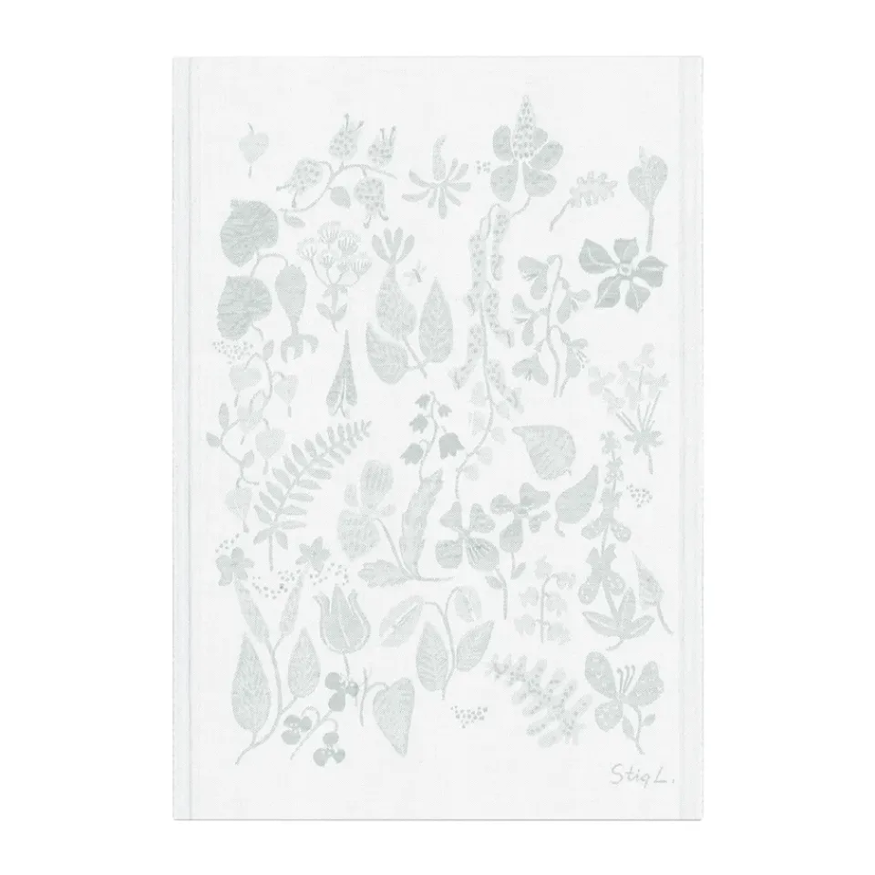 Kitchen Tea Towels^Ekelund Linneväveri Herbarium kitchen towel 35x50 cm, Grey