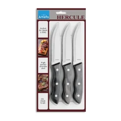 Table Cutlery^Amefa Hercule grill knife XXL 3-pack, Black